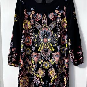 Floral Dark Blue Dress